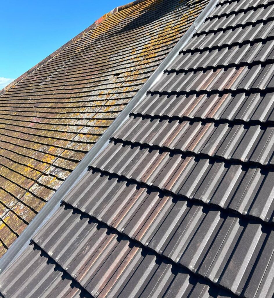 This is a photo of a roof installation being carried out in King's Lyn. Installation carried out by King's Lynn Roofing Services