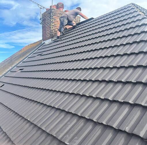Kings Lynn Roofing Services 11 This is a photo of a new roof being installed in King's Lynn. Installation carried out by King's Lynn Roofing Services